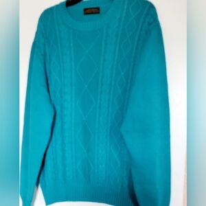 Eildon Hills Men's Cotton Teal Sweater